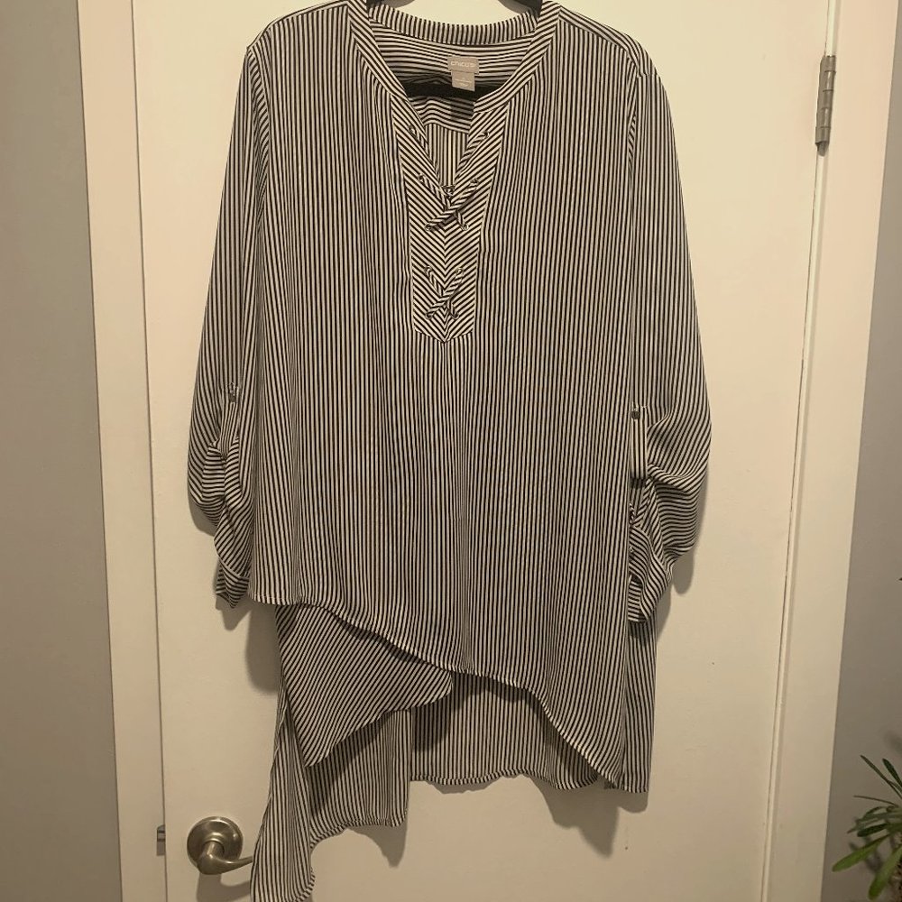 Chico's Women's Striped Blouse, Size 20
